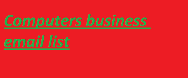 Computers Business Business Email Database