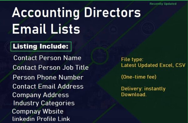 Accounting Directors Business Email Databases Trial