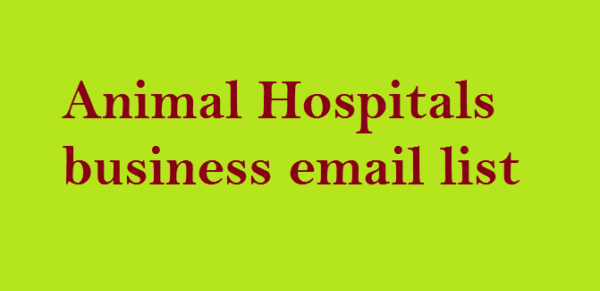 Animal Hospitals business Business Email Database