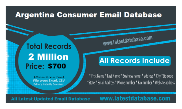 Argentina Consumer Business Email Database