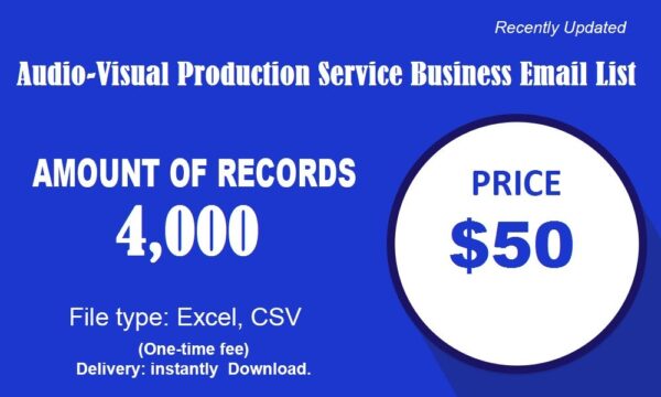 Audio-Visual Production Service Business Business Email Database