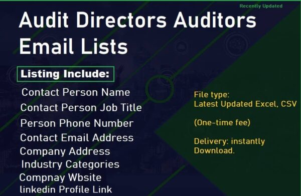 Audit Directors Auditors Business Email Databases Trial