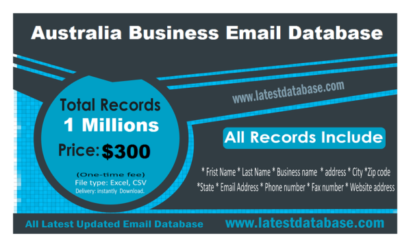 Australia Business Business Email Database