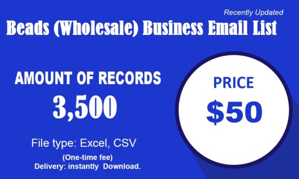 Beads (Wholesale) Business Business Email Database