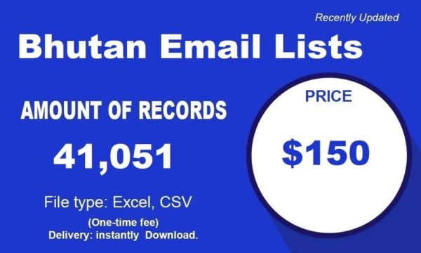 Bhutan Business Email Databases