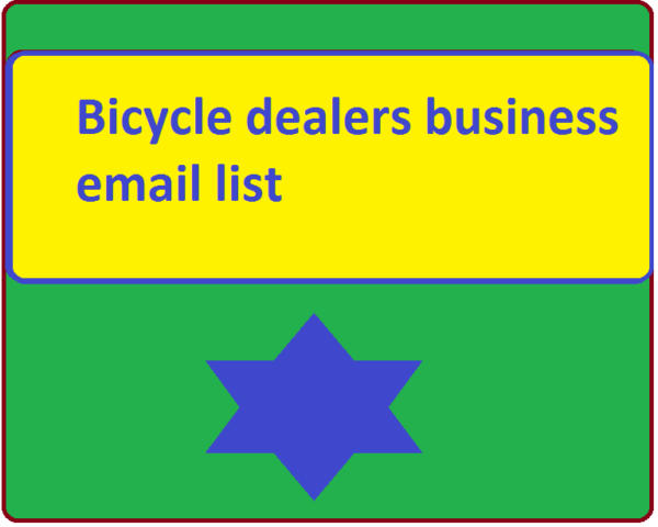 Bicycle dealers business Business Email Database