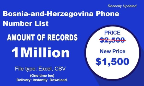 Bosnia and Herzegovina Phone List 1 Million