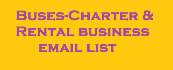 Buses Charter & Rental business Business Email Database