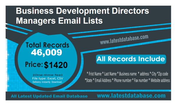 Business Development Directors Managers Business Email Databases