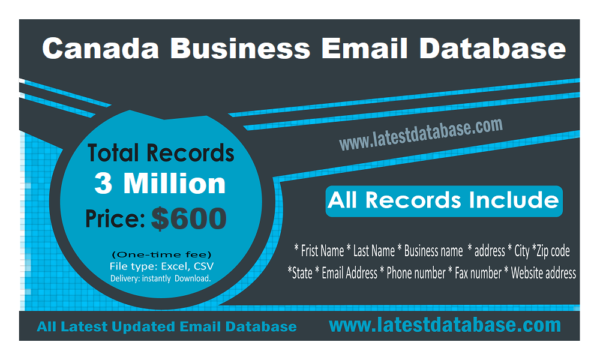 Canada Business Business Email Database