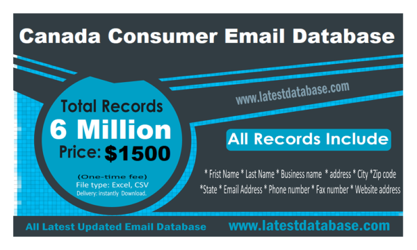 Canada Consumer Business Email Database