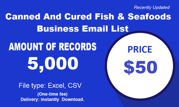 Canned and Cured Fish and Seafoods Business Business Email Database