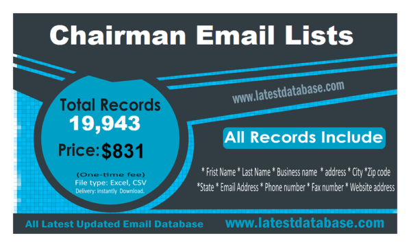 Chairman Business Email Databases