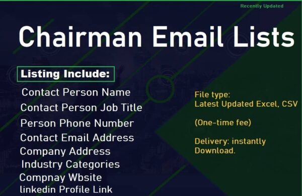 Chairman Business Email Databases Trial