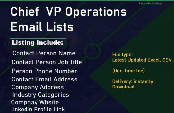 Chief  VP Operations Business Email Databases Trial