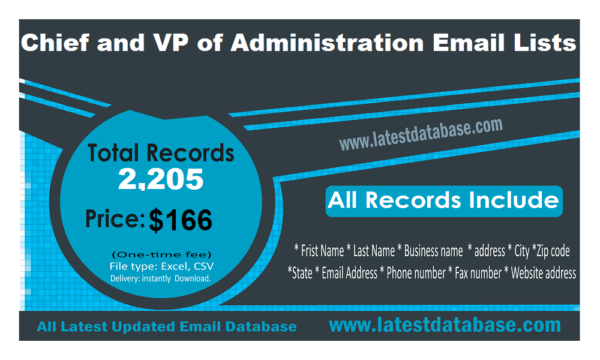 Chief and VP of Administration Business Email Databases