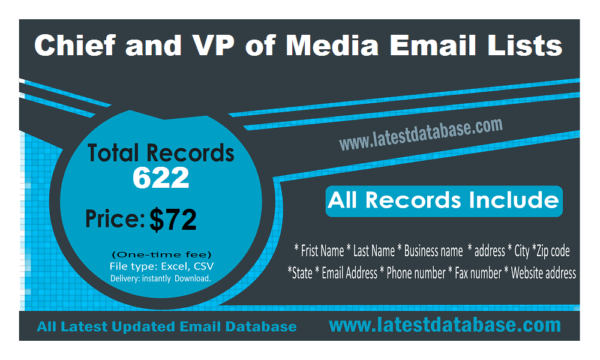 Chief and VP of Media Business Email Databases