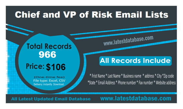 Chief and VP of Risk Business Email Databases