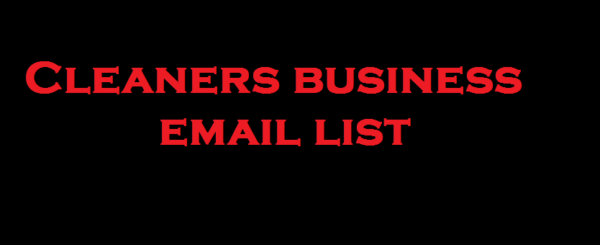 Cleaners business Business Email Database