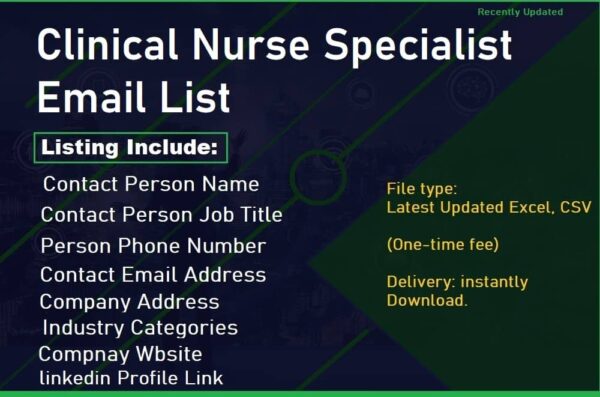 Clinical Nurse Specialist Business Email Database