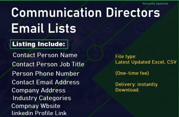 Communication Directors Business Email Databases Trial