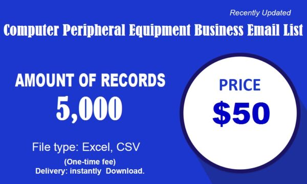 Computer Peripheral Equipment business Business Email Database