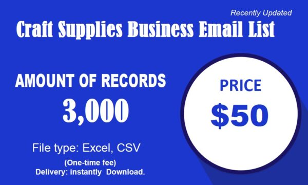 Craft Supplies Business Business Email Database