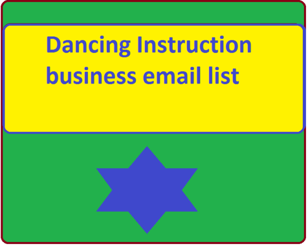 Dancing Instruction business Business Email Database