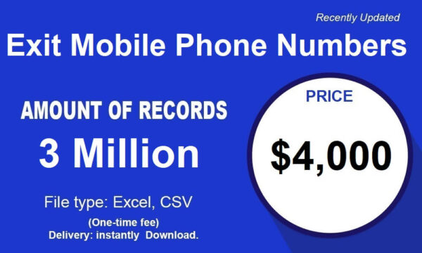 Exit Mobile Phone Numbers 1 Million