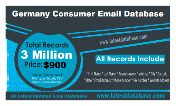 Germany Consumer Business Email Database