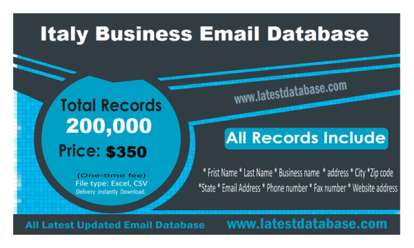 Italy Business Business Email Database