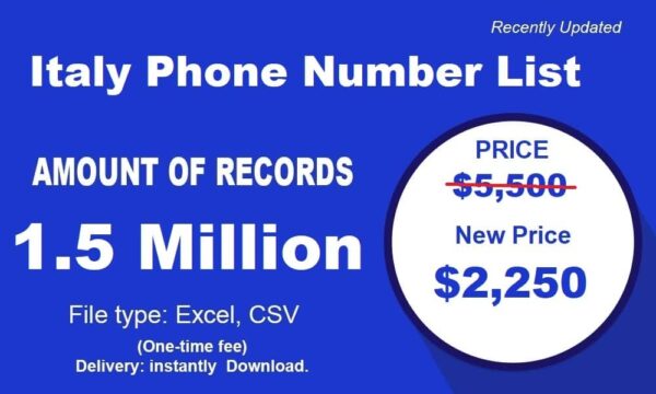 Italy Phone List 3 Million