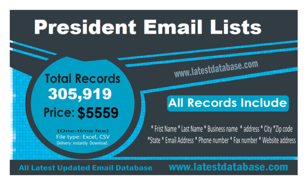 President Business Email Databases