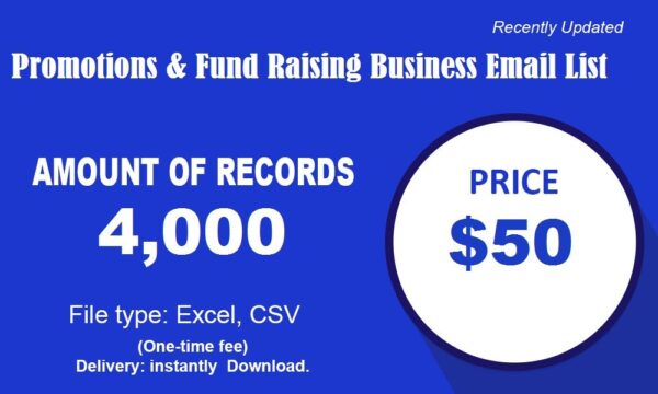 Promotions & Fund Raising Business Business Email Database