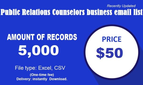 Public Relations Counselors Business Business Email Database