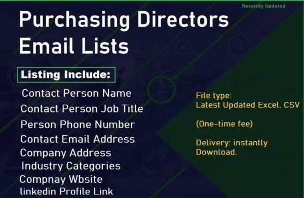 Purchasing Directors Business Email Databases Trial