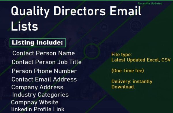 Quality Directors Business Email Databases Trial