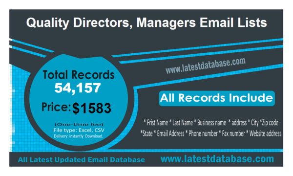 Quality Directors Managers Business Email Databases