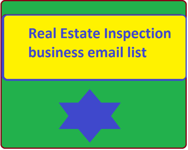 Real Estate Inspection Business Business Email Database