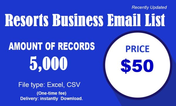 Resorts Business Business Email Database