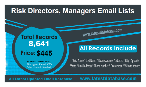 Risk Directors, Managers Business Email Databases