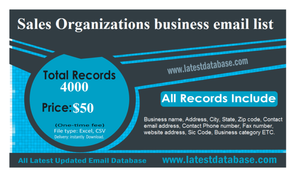 Sales Organizations business Business Email Database