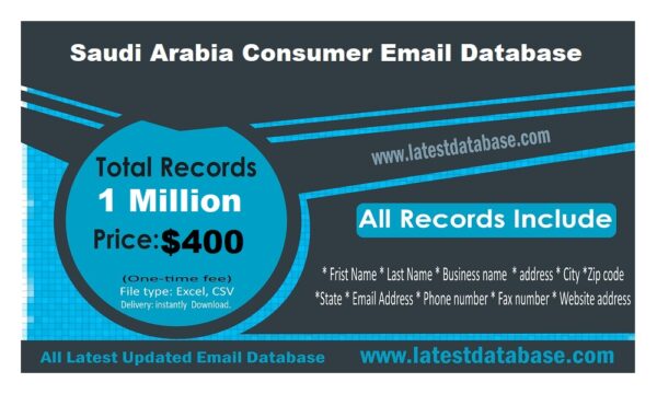 Saudi Arabia Consumer Business Email Database