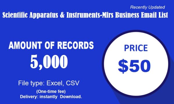 Scientific Apparatus & Instruments-Mfrs Business Business Email Database