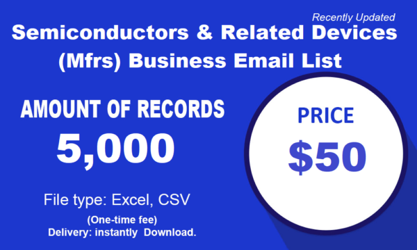 Semiconductors & Related Devices (Mfrs) Business Business Email Database