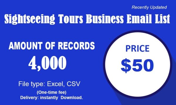 Sightseeing Tours Business Business Email Database