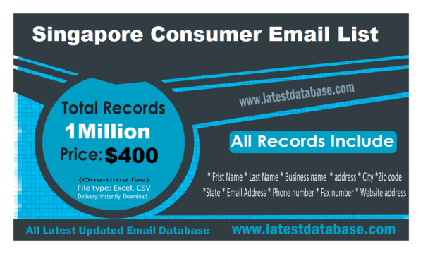 Singapore Consumer Business Email Database