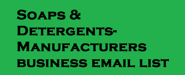 Soaps & Detergents-Manufacturers business Business Email Database