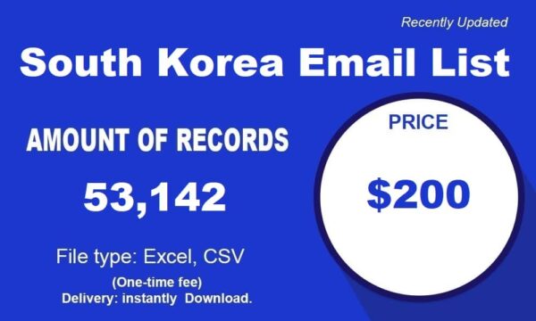 South Korea Consumer Business Email Database