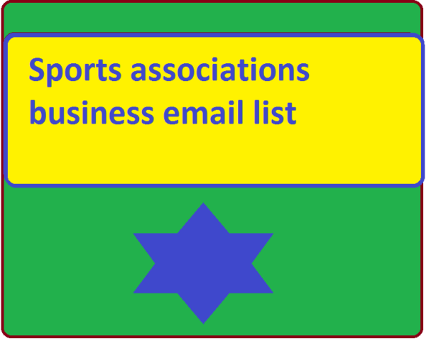 Sports associations business Business Email Database